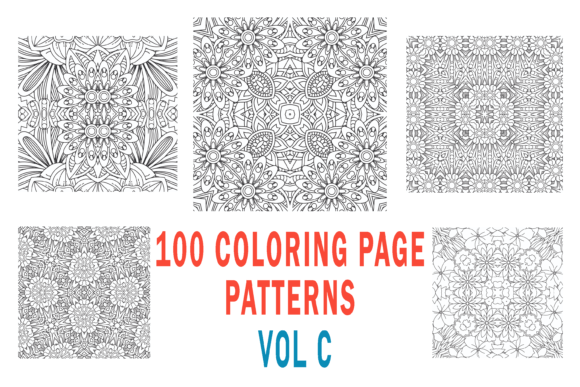 Download 100 Coloring Page Patterns Vol C - 100 coloring page Collection