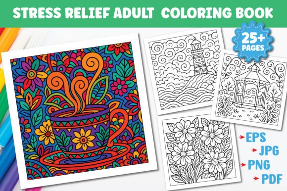 Download Stress Relief Coloring Pages for Adults - Stress Collection