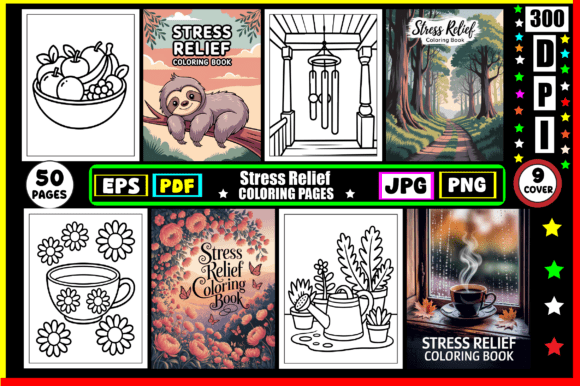 Download Stress Relief Coloring Pages for Adults - Stress Collection