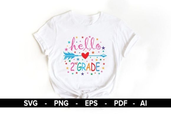 Download Hello 2nd Grade T-Shirt Design - Premium Resources